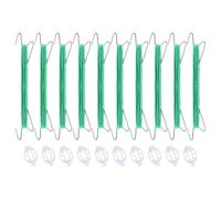 LIbgiubhy Lot de 10 crochets en métal avec corde de 10 m et clip de jardin pour plantes de jardin