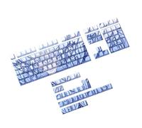 LIbgiubhy Lot de 136 capuchons de clavier mécaniques Orlong bleu avec imprimé latéral Éclairage latéral avec rétroéclairage