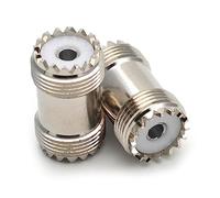 LIbgiubhy Lot de 2 adaptateurs coaxiaux UHF femelle vers SL16 UHF SO239 PL-259 femelle RF coaxial UHF vers fiche coaxiale UHF