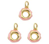 LIbgiubhy Lot de 3 pendentifs de glace en forme de cœur en forme de champignons en plaqué or pour femme