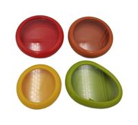 LIbgiubhy Lot de 4 boîtes de conservation réutilisables pour fruits et légumes pour oignons, citrons et tomates