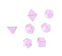 LIbgiubhy Lot de 7 dés polyédraux multicolores en acrylique - Motif creux - Pour jeu de rôle