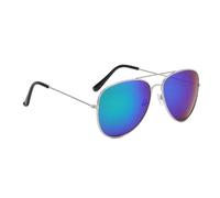 LIbgiubhy Lunettes élégantes avec protection solaire UV400 Monture en métal Verres PC Lunettes de soleil pour femmes hommes activités de plein air vêtements mode, Monture argentée verte F