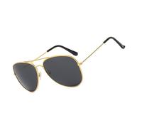 LIbgiubhy Lunettes élégantes avec protection solaire UV400 Monture en métal Verres PC Lunettes de soleil pour femmes hommes activités de plein air vêtements mode, Cadre doré gris pièce