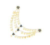 LIbgiubhy Luxueuse chaîne d'épaule à plusieurs niveaux en alliage avec pompons pour pièces de monnaie ornement d'épaule élégant pour les fêtes et les festivals