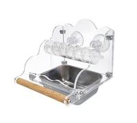 LIbgiubhy Mangeoire pour cage à oiseaux avec antiplash pour perroquets et perruches