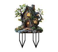 LIbgiubhy Marqueur pour allées de jardin, écureuils, piquets pour parterres de fleurs, clôtures, panneau décoratif extérieur, piquets décoratifs pour pelouses