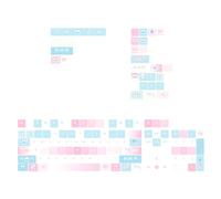 LIbgiubhy MOA Height Keycaps Lot de 131 capuchons de touches PBT Lovely Cake sublimés par la chaleur pour un ajustement personnalisé pour claviers mécaniques