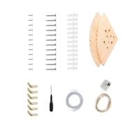 LIbgiubhy Organisateurs de jouets en peluche avec structure en bois et éclairage LED pour chambre d'enfant