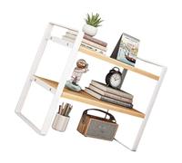 LIbgiubhy Organiseur de bureau multi-longueurs en fer et bois pour un rangement efficace dans les salles d'étude, les bureaux et les dortoirs