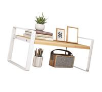 LIbgiubhy Organiseur de bureau multi-longueurs en fer et bois pour un rangement efficace dans les salles d'étude, les bureaux et les dortoirs