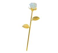 LIbgiubhy Ornement sculpté en forme de rose avec support doré fait à la main, bijoux faits à la main, décoration florale pour les amateurs de bijoux
