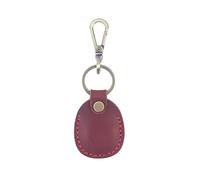 LIbgiubhy Porte-cartes élégant et robuste en cuir synthétique avec bouton encliquetable sécurisé pour les employés de bureau et les navetteurs, rouge vin