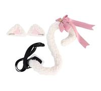 LIbgiubhy Queue et oreilles en peluche avec fausses oreilles de chat, loup à fourrure, renard, costume d'anime, Halloween, fête, cosplay, Acces de chats