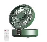 LIbgiubhy Refroidisseurs d'air de bureau USB à télécommande avec fonction minuterie, batterie 4000 mAh, rotation automatique à 120°, ventilateur réglable à 3 vitesses