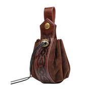 LIbgiubhy Sac banane médiéval PU vintage sac banane sac portable cordon de serrage porte-monnaie cosplay Halloween fête accessoires