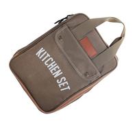 LIbgiubhy Sac pour ustensiles de cuisine, rangement des ustensiles de cuisine, sac à couverts, léger pour les petits objets, les voyages, le camping, les ustensiles de cuisine, baguettes, kaki