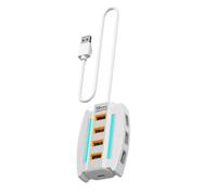 LIbgiubhy Station d'accueil 10 ports USB avec câble de 120 cm pour transfert de données