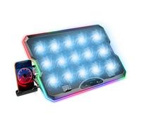 LIbgiubhy Tapis de refroidissement amélioré pour ordinateur portable pour une expérience de jeu silencieuse pour ordinateurs portables de 12 1 pouces 17 3 pouces. Emplacement pour téléphone