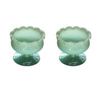 LIbgiubhy Tasse de service en verre de qualité supérieure 240 ml fabriquée à la main motif floral pour boissons chaudes et froides