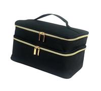 LIbgiubhy Trousse à outils à double étage pour amateurs de couture, Noir