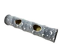 LIbgiubhy Tube tunnel 2 voies pour chaton - Jouet pour chats domestiques - Petit jouet tubulaire - Cacher - 119 x 4 cm