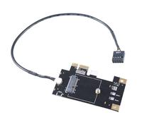 LIbgiubhy Vers la carte adaptateur de conversion PCIE pour l'extension de carte réseau PCIE Connectivité sans fil Plug and Use