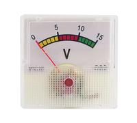 LIbgiubhy Voltmètre DC0-15V Rectangulaire Panneau Analogique Volts Mètre Compteur Mécanique