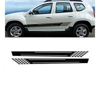libieni Autocollant Graphique pour Dacia Duster,Jupe latérale de Bricolage Autocollants Latéraux de Carrosserie,f/White