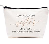 LIBIHUA Cadeaux de fiançailles - Cadeau de mariage pour femme - Cadeaux de fête prénuptiale pour elle - Cadeaux pour enterrement de vie de jeune fille - Trousse de maquillage - Pochette de voyage,