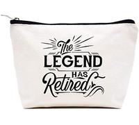 LIBIHUA Sac de collègue de Retraite, Blanc., 9.8 ″ W x 7″ H x 2.7″ Bottom, 257-The Legend Has Retired