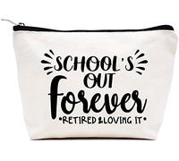 LIBIHUA Sac de coworeker de Retraite, 74 écoles pour Toujours à la Retraite, 9.8 ″ W x 7″ H x 2.7″ Bottom, 543-school's Out Forever Retired