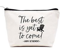 LIBIHUA Sac de Maquillage Cadeau de Retraite Coworeker Trousse de Maquillage Trousse de Voyage, Blanc., 545-the Best is Yet to Come