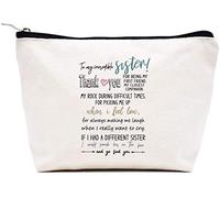 LIBIHUA Trousse de Maquillage pour Femme, Trousse à cosmétiques Cadeaux pour Homme, Trousse de Voyage pour Femme, 50-to My Incredible Sister, 9.8 ″ W x 7″ H x 2.7″ Bottom, 250-to My Incredible Sister