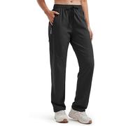 Libin Pantalon de Randonnée Femme Été 29'' Cargo Léger Rapide Séchage Imperméable Marche Safari Escalade Jogging Pantalon Poche Zippée, Noir S