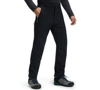 Libin Pantalon Ski randonnée Homme Imperméable de Travail Chauffant Hiver Chasse Escalade Softshell doublé Polaire Neige Treillis Militaire Moto Pluie Velo Outdoor, Noir XL