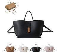 LIBIQI 2025 Bucket Bags for Women Vintage Crossbody Bag Faux Leather Top Handle Tote Bag for Work Shopping Travel (Black)