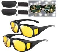 Libiyi Nightglo Glasses,Dotmalls Nightglo Glasses,Sherem Nightglo Glasses,Fit over Sunglasses for Men (2 pcs)