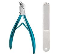Libiyi Outfany Easyclip, Dotmalls Grishay Easyclip Easy Clip, Stainless Steel Long Handle Toenail Clippers, Straight Nail Clipper, Ingrown Toenail Clippers, Outfany EasyClip (Blue)