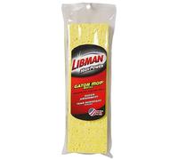 Libman Commercial 3959 Big Gator Lot de 6 serpillères à Franges avec Recharge de Brosse, synthétique et Cellulose, éponge de 28 cm de Large, Jaune