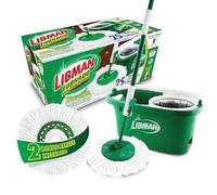Libman Tornado Spin Mop System Plus 2 têtes de Recharge | Serpillère et Seau avec essoreuse | Balai de Sol | Balai à Franges | Balai à Franges | Balai à Franges pour Le Nettoyage du Sol | Balai à