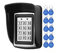 LIBO Contrôleur Imperméable de proximité de Clavier numérique de Contrôle d'accès pour Le Système d'entrée de Porte Simple, 1000 utilisateurs, 10pcs 125KHz RFID Keyfobs avec la Couverture Imperméable