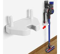Liboer Support mural universel pour aspirateur compatible avec Dyson V8, V7, V6 et d'autres marques (10,6 à 12,9 cm) - Support de montage en plastique blanc