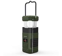 Libovgogo Lampe de camping LED rechargeable 3 modes d'éclairage IP65 haut-parleur Bluetooth étanche 5000 mAh AM FM Radio à manivelle avec fonction de charge de téléphone portable