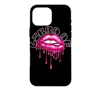 Libra Babe Pink Dripping Lips Zodiac Typographie Coque pour iPhone 16 Pro Max