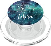 Libra - Cool Aqua Astrological Horoscope Zodiac Sign PopSockets PopGrip pour MagSafe