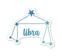 Libra Laptop Car Sticker Decal Zodiac Sign Hippie Stars Universe Horoscope