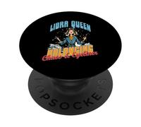 Libra Queen Balancing Chaos and Eyeliner PopSockets PopGrip Adhésif
