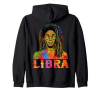 Libra Queen Loc'd Black Woman African Zodiac Birthday Women Sweat à Capuche