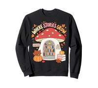 Librairie de Champignons où Les Histoires Poussent l'art de la Lecture d'automne Sweatshirt